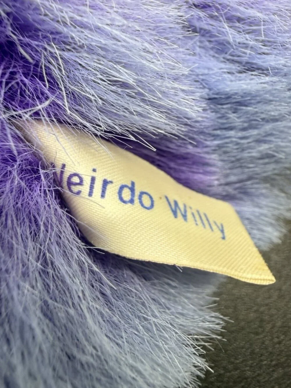1980's Russ Berrie Weirdo Willy Plush Stuffed Animal Purple Monster NEEDs TLC
